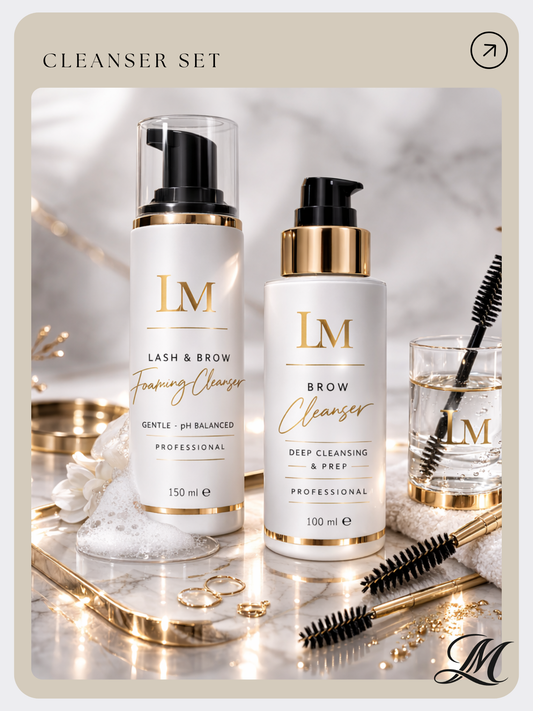 Lash & Brow Clean Set Clean. Prep. Care.